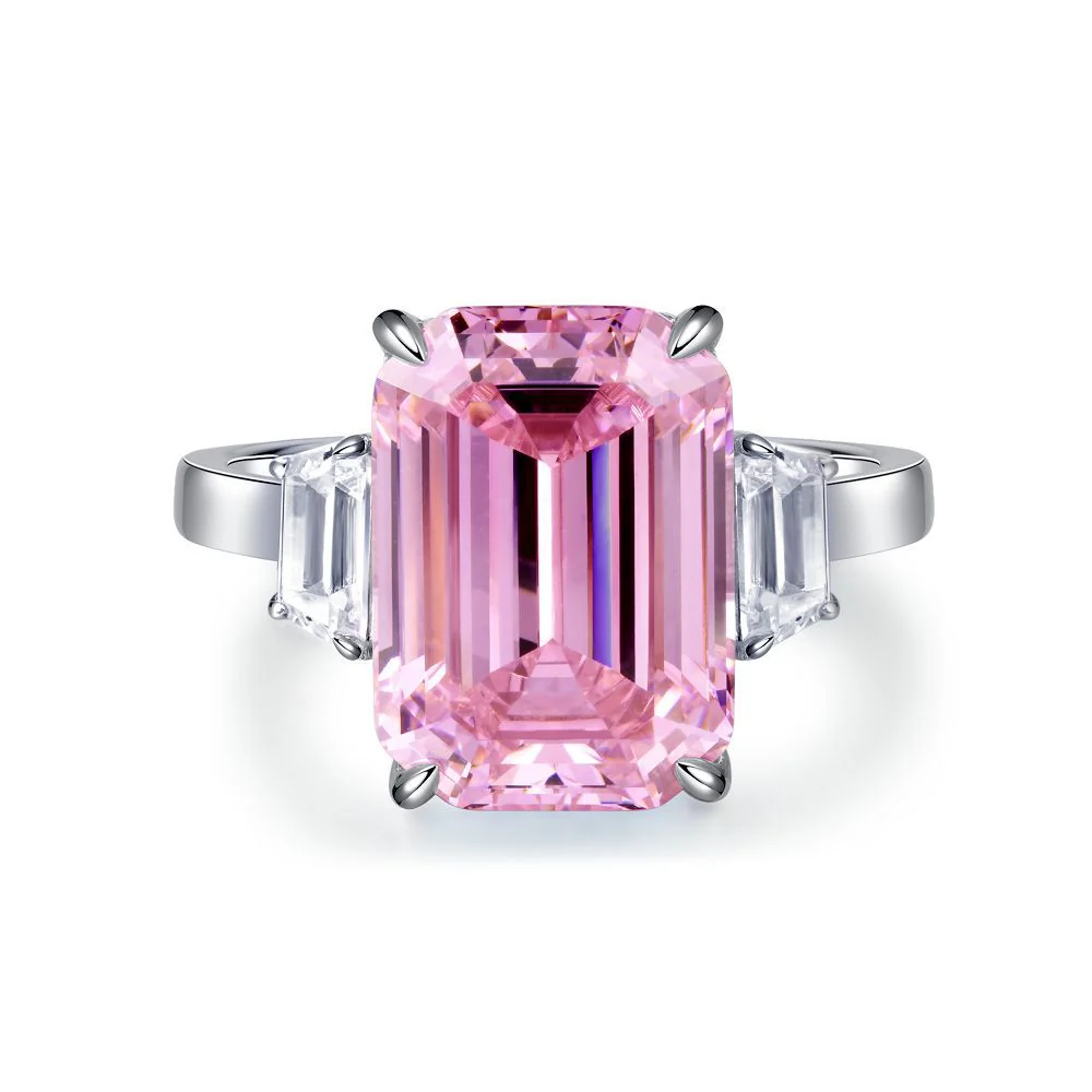 Emerald Cut 925 Silver Ring